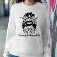 Messy Bun Life Of A Homeschool Mom Mothers Day Super Mamma Women Crewneck Graphic Sweatshirt Personalized Gifts