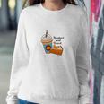 Thankful And Blessed Latte Pumpkin Pie Fall Women Crewneck Graphic Sweatshirt Funny Gifts