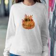 Thankful Pumpkin Gift Fall Season Women Crewneck Graphic Sweatshirt Funny Gifts