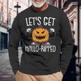 Lets Get Hallo-Ripped Lazy Halloween Costume Gym Workout Men Graphic Long Sleeve T-shirt