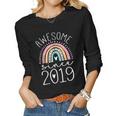 Awesome Since 2019 4Th Birthday Rainbow Gifts Born In 2019 Women Graphic Long Sleeve T-shirt Awesome Since 2019 4Th Birthday Rainbow Gifts Born In 2019 Women Graphic Long Sleeve T-shirt