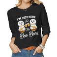 Halloween Beer Drinking Im Just Here For The Boos Bees Beer Women Graphic Long Sleeve T-shirt