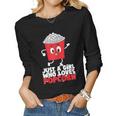Womens Cool Just A Girl Who Loves Popcorn Girls Popcorn Lovers Women Graphic Long Sleeve T-shirt
