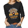 Womens Math Teacher I Teach The Cutest Pumpkins In The Patch Womens Women Graphic Long Sleeve T-shirt