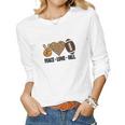 Peace Love Fall Football Leopard Heart Women Graphic Long Sleeve T-shirt