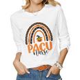 Scary Halloween Pacu Nurse Rainbow Post Anesthesia Care Unit Women Graphic Long Sleeve T-shirt
