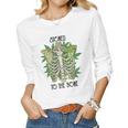Skeleton And Plants Stoned To The Bone Women Graphic Long Sleeve T-shirt