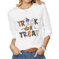 Trick Or Teach Funny Teacher Halloween Costume Women Graphic Long Sleeve T-shirt