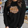 Autumn Leaves And Pumpkins Please Leopard Fall Women Graphic Long Sleeve T-shirt Gifts for Her