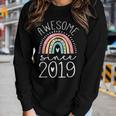 Awesome Since 2019 4Th Birthday Rainbow Gifts Born In 2019 Women Graphic Long Sleeve T-shirt Gifts for Her Awesome Since 2019 4Th Birthday Rainbow Gifts Born In 2019 Women Graphic Long Sleeve T-shirt Gifts for Her