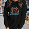 Fall Thankful Rainbow Lovers Autumn Season Women Graphic Long Sleeve T-shirt Gifts for Her