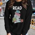 Funny Teacher Library Read Book Club Piggie Elephant Pigeons Women Graphic Long Sleeve T-shirt Gifts for Her