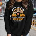 Womens Math Teacher I Teach The Cutest Pumpkins In The Patch Womens Women Graphic Long Sleeve T-shirt Gifts for Her