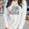 Funny Read Book Club Piggie Elephant Pigeons Teacher Women Graphic Long Sleeve T-shirt Gifts for Her