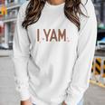 Funny Thanksgiving I Yam Women Graphic Long Sleeve T-shirt Gifts for Her