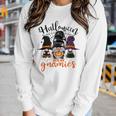 Gnomes Halloween With My Gnomies Witch Garden Gnome Women Graphic Long Sleeve T-shirt Gifts for Her