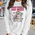 Groovy Pink Ribbon Mom Breast Cancer Is Boo Sheet Halloween V2 Women Graphic Long Sleeve T-shirt Gifts for Her