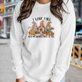 I Love Fall With My Gnomes Most Of All Fall Gnomes Thanksgiving Women Graphic Long Sleeve T-shirt Gifts for Her