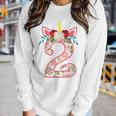 Kids 2 Year Old Gifts 2Nd Birthday Girls Unicorn Face Flower Women Graphic Long Sleeve T-shirt Gifts for Her
