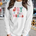 Retro Christmas Joy To The World Vintage Christmas Gifts Women Graphic Long Sleeve T-shirt Gifts for Her