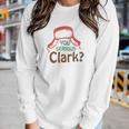 Retro Christmas You Serious Clark Women Graphic Long Sleeve T-shirt Gifts for Her