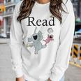 Teacher Library Read Book Club Piggie Elephant Pigeons Funny Women Graphic Long Sleeve T-shirt Gifts for Her