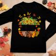Aunt Fall Leopard Pumpkin Sunflowers Autumn Thanksgiving Women Graphic Long Sleeve T-shirt Personalized Gifts