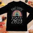Awesome Since 2019 4Th Birthday Rainbow Gifts Born In 2019 Women Graphic Long Sleeve T-shirt Personalized Gifts Awesome Since 2019 4Th Birthday Rainbow Gifts Born In 2019 Women Graphic Long Sleeve T-shirt Personalized Gifts