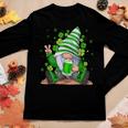 Irish Gnome Drink Beer Lucky Shamrock Gnome St Patricks Day Women Graphic Long Sleeve T-shirt Personalized Gifts