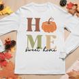 Pumpkin Home Sweet Home Cozy Fall Time Women Graphic Long Sleeve T-shirt