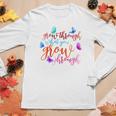 Butterfly Grow Through What You Grow Through Women Graphic Long Sleeve T-shirt Funny Gifts