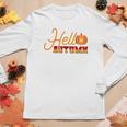Hello Autumn Pumpkin Hello Fall Women Graphic Long Sleeve T-shirt Funny Gifts