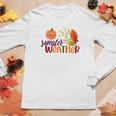 Pumpkin Sweater Weather Fall Women Graphic Long Sleeve T-shirt Funny Gifts