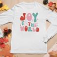 Retro Christmas Joy To The World Vintage Christmas Gifts Women Graphic Long Sleeve T-shirt Funny Gifts