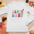 Retro Christmas Santa Baby Retro Santa Holidays Women Graphic Long Sleeve T-shirt Funny Gifts