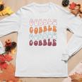 Retro Thanksgiving Gobble Gobble Gobble Women Graphic Long Sleeve T-shirt Funny Gifts