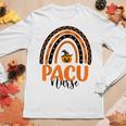 Scary Halloween Pacu Nurse Rainbow Post Anesthesia Care Unit Women Graphic Long Sleeve T-shirt Personalized Gifts