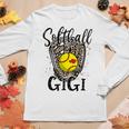 Softball Gigi Leopard Game Day Softball Lover Mothers Day Women Graphic Long Sleeve T-shirt Personalized Gifts