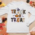 Trick Or Teach Funny Teacher Halloween Costume Women Graphic Long Sleeve T-shirt Personalized Gifts
