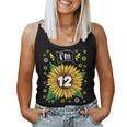 12Th Birthday Girl Sunflower 12 Year Old Sunflower Party Women Tank Top Basic Casual Daily Weekend Graphic