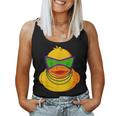 Mardi Gras Beads Rubber Duck Women Tank Top Basic Casual Daily Weekend Graphic