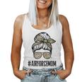 Air Force Mom Messy Bun Sunglasses Military Mom Mothers Day Women Tank Top Basic Casual Daily Weekend Graphic