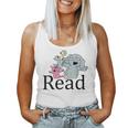 Funny Read Book Club Piggie Elephant Pigeons Teacher Women Tank Top Basic Casual Daily Weekend Graphic