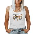 Just A Teacher Who Loves Fall Women Tank Top Basic Casual Daily Weekend Graphic