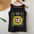 12Th Birthday Girl Sunflower 12 Year Old Sunflower Party Women Tank Top Basic Casual Daily Weekend Graphic Personalized Gifts