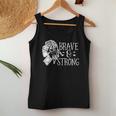 Strong Woman Brave And Strong For Dark Colors White Women Tank Top Basic Casual Daily Weekend Graphic Funny Gifts