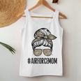 Air Force Mom Messy Bun Sunglasses Military Mom Mothers Day Women Tank Top Basic Casual Daily Weekend Graphic Personalized Gifts
