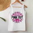 Pink Out Breast Cancer Awareness Sunflower Pink Women Tank Top Basic Casual Daily Weekend Graphic Personalized Gifts