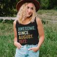 Awesome Since August 1972 50 Years Old 50Th Birthday  Women Tank Top Basic Casual Daily Weekend Graphic Gifts for Her