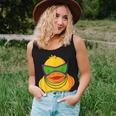 Mardi Gras Beads Rubber Duck Women Tank Top Basic Casual Daily Weekend Graphic Gifts for Her